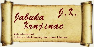 Jabuka Krnjinac vizit kartica